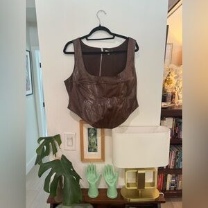 Miaou Vegan Leather Corset